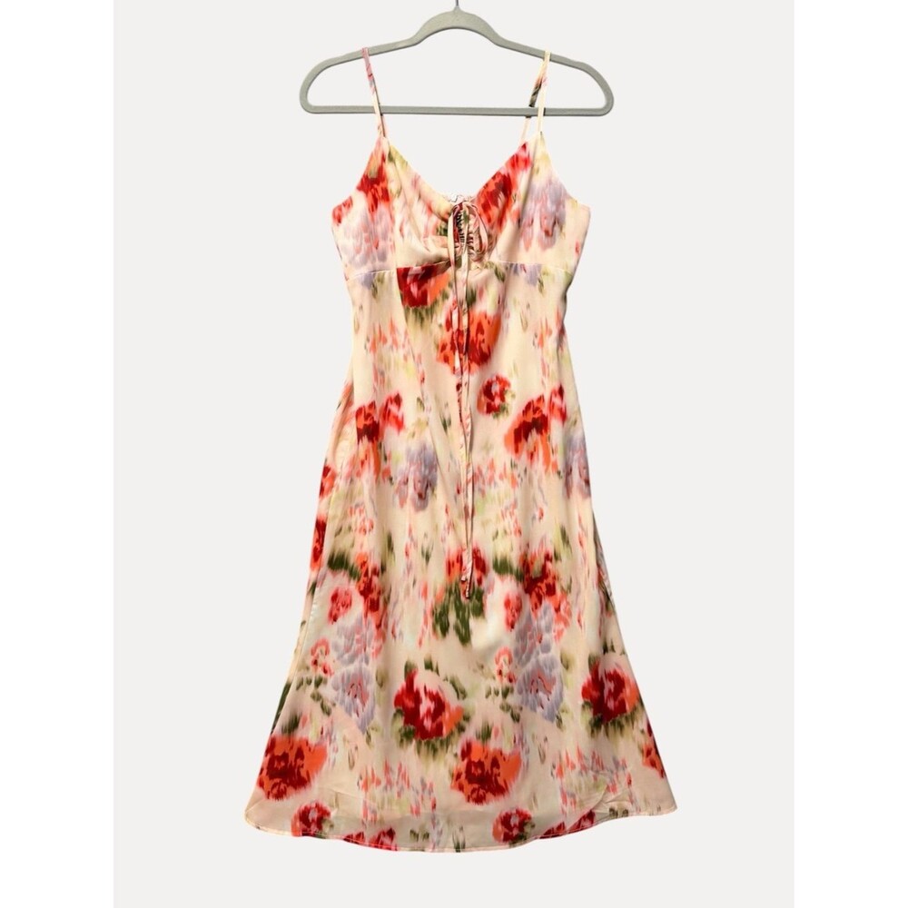 Cider Floral Babydoll Slip Dress NWT Size Large Cream Pink Romantic Coquette